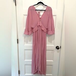Butterfly-Sleeve Maxi Dress Forever 21